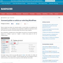 Comment publier un article sur votre blog WordPress