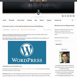 Comment créer un site Web avec Wordpress