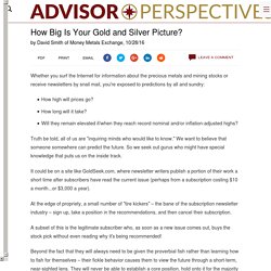 How Big Is Your Gold and Silver Picture? - Money Metals Exchange - Commentaries - Advisor Perspectives