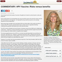 COMMENTARY: HPV Vaccine: Risks versus benefits - Echoes-Sentinel Opinion Columns - Mobile Adv