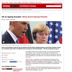 US on Spying Scandal: 'Allies Aren't Always Friends'