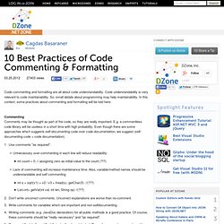 10 Best Practices of Code Commenting & Formatting