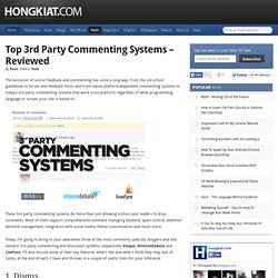 Top 3rd Party Commenting Systems – Reviewed
