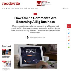 How Online Comments Are Becoming A Big Business