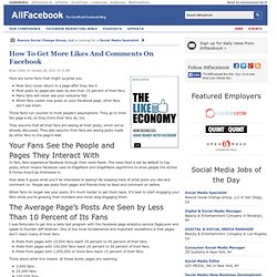 How To Get More Likes And Comments On Facebook