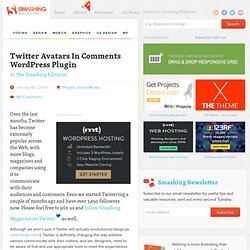 Twitter Avatars In Comments Wordpress Plugin « Smashing Magazin