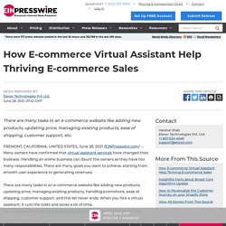 How E-commerce Virtual Assistant Help Thriving E-commerce Sales