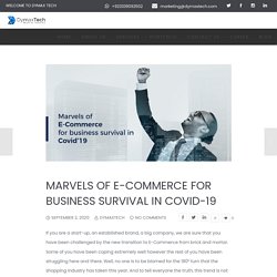 Marvels of E-Commerce for business survival in Covid-19 - Dymax Tech