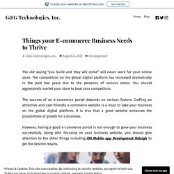Things your E-commerce Business Needs to Thrive