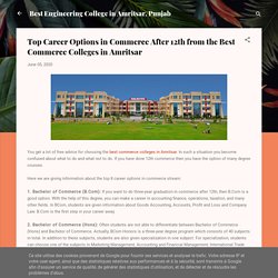 Top Career Options in Commerce After 12th from the Best Commerce Colleges in Amritsar