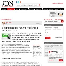 E-commerce : comment choisir son certificat SSL ?