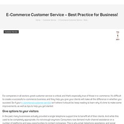 E-Commerce Customer Service – Best Practice for Business!