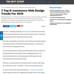 7 Top E-commerce Web Design Trends For 2019