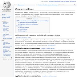 Commerce éthique