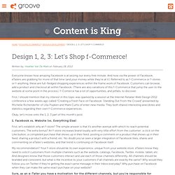 Design 1, 2, 3: Let’s Shop f-Commerce!