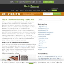 Top 20 E-commerce Marketing Tips for 2020