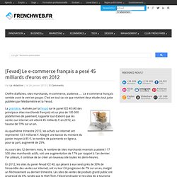 [Fevad] Le e-commerce français a pesé 45 milliards d'euros en 2012
