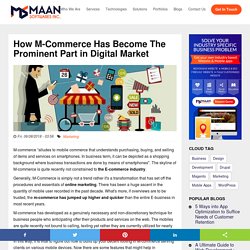 How M-Commerce Has Become The Prominent Part in Digital Market