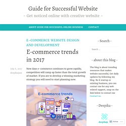 E-commerce trends in 2017 – Guide for Successful Website