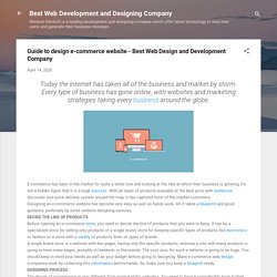 Guide to design e-commerce website - Best Web Design and Development Company