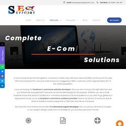 E-commerce website design & development, E-commerce support