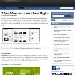 7 Free E-Commerce Wordpress Plugins