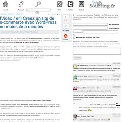Creez un site e-commerce avec Wordpress
