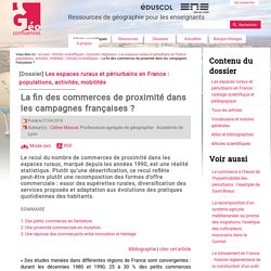 La fin des commerces de proximité dans les campagnes françaises ?