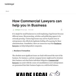 How Commercial Lawyers can help you in Business