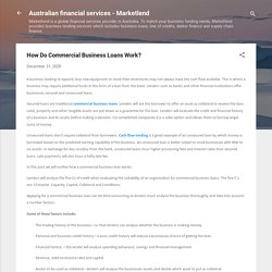 How Do Commercial Business Loans Work?