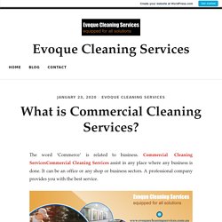 What is Commercial Cleaning Services?