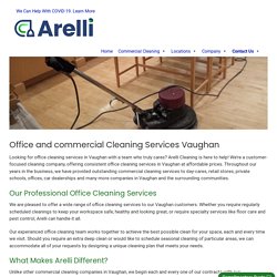 Get Cleaning Services in Vaughan - Arelli Commercial Cleaning