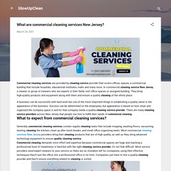 What are commercial cleaning services New Jersey?