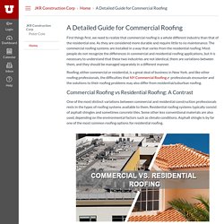 A Detailed Guide for Commercial Roofing: Home