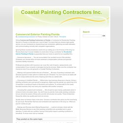 Commercial Exterior Painting Florida - Coastal Painting Contractors Inc.
