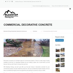Decorative Concrete For Your Commercial Property