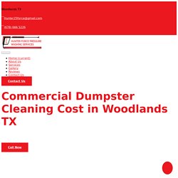 Commercial Dumpster Cleaning Cost in Woodlands TX