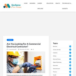 Are You Looking For A Commercial Electrical Contractor? Queknow