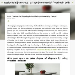 Best Commercial Flooring in Delhi with Concrete by Design