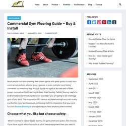 Commercial Gym Flooring Guide to Buy & Install