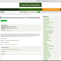 Commercial Cleaning Services in Fredericksburg
