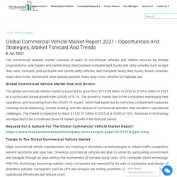 Global Commercial Vehicle Market Data And Industry Growth Analysis