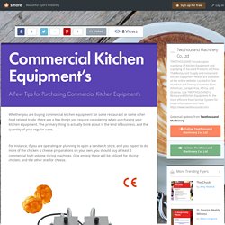 Commercial Kitchen Equipment’s