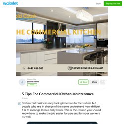5 Tips For Commercial Kitchen Maintenance