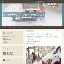 How Can a Commercial Snow Removal Company Help You Avoid Liabilities