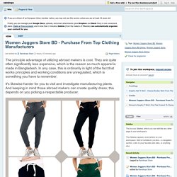 Women Joggers Store BD - Purchase From Top Clothing Manufacturers