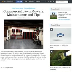 Tips to Maintain commercial lawn mowers