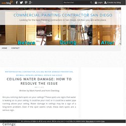 Ceiling Water Damage: How To Resolve The Issue - Commercial Painting Contractor San Diego