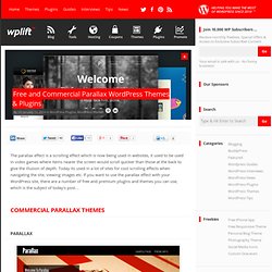 Free and Commercial Parallax Effect WordPress Themes & Plugins