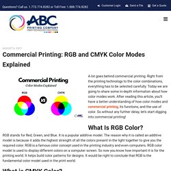 Commercial Printing: RGB and CMYK Color Modes Explained